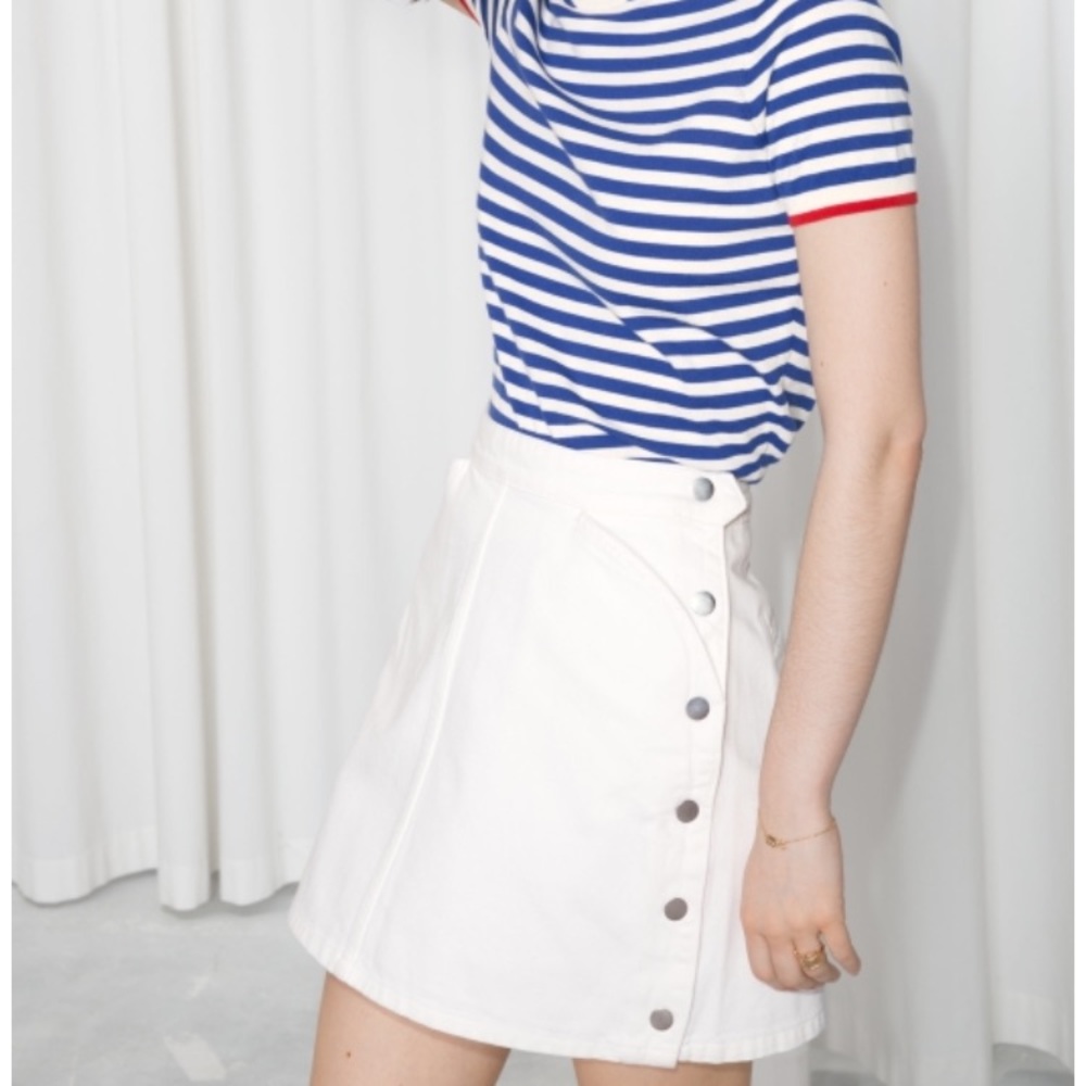 & Other Stories Side Button Mini Skirt NWT